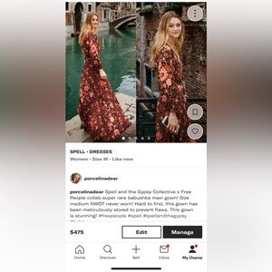 Spell and the Gypsy collective babushka rare maxi gown